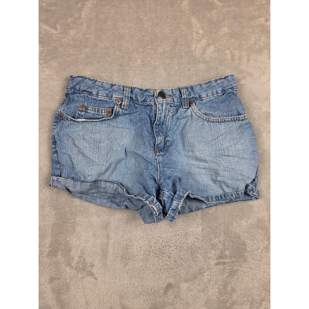 Vintage Old Navy Denim Shorts Womens 8 Blue Cuffed‎ 100% Cotton Short